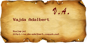 Vajda Adalbert névjegykártya